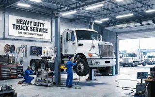 Heavy-duty truck service bays